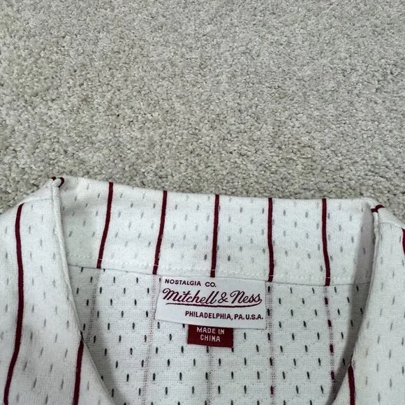 Mitchell & Ness Jersey Red White Chicago Men's Size Small - Picture 10 of 11